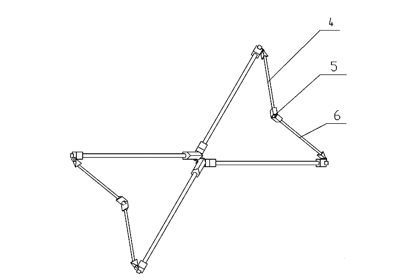 Spatial foldable mechanism derived from five rotating sub-units