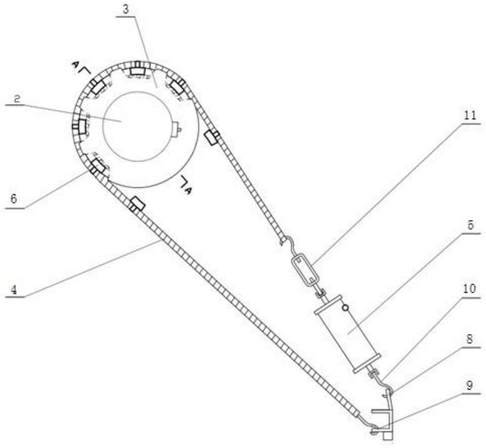 An A-frame rolling machine with a detachable braking device