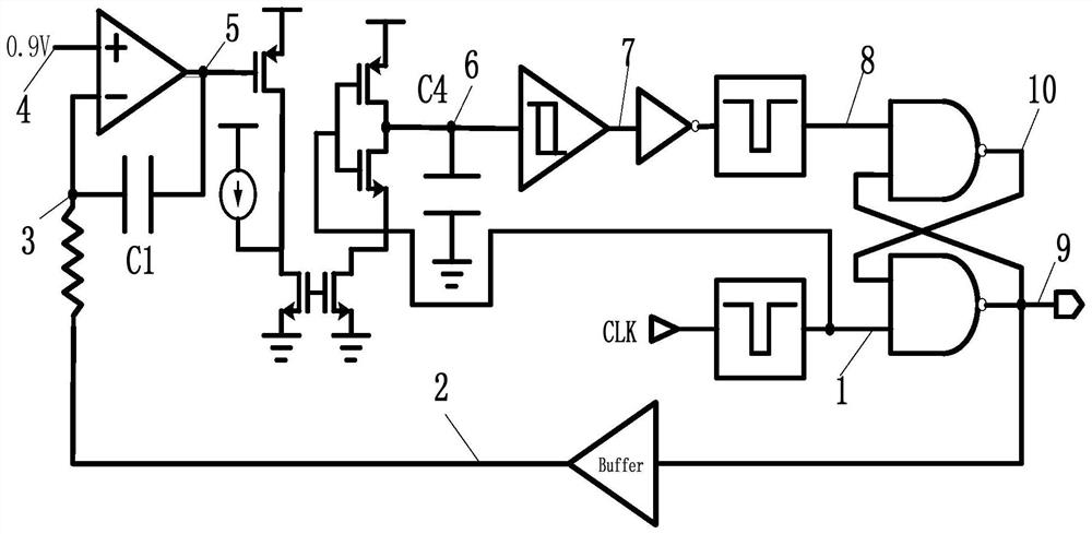 Wide-range low-jitter high-precision clock signal proportion stabilizer circuit and adjusting method