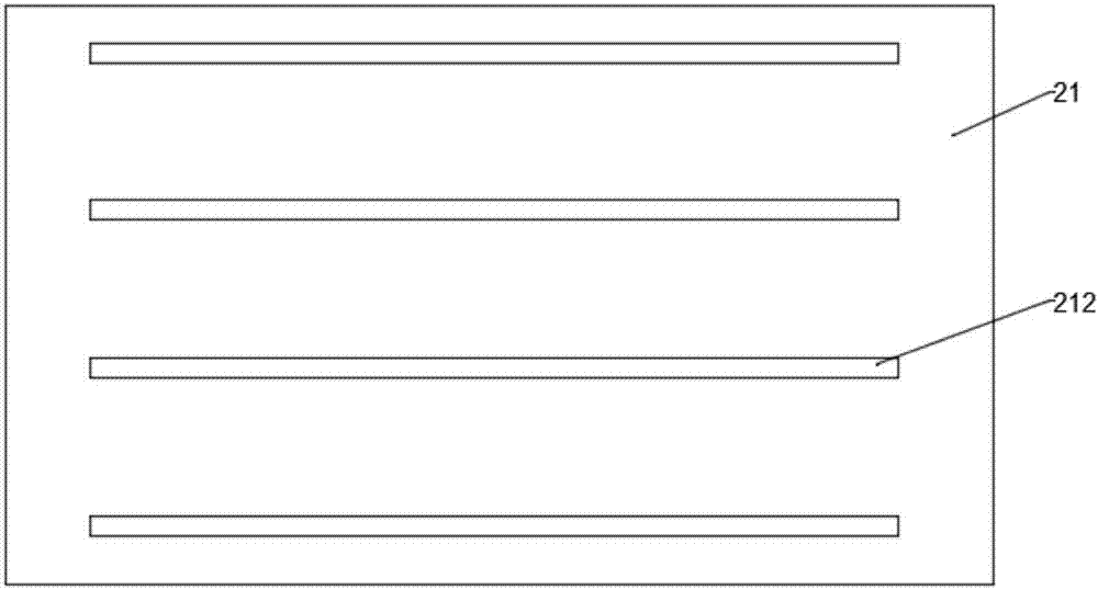 Container with containing spaces convenient to adjust