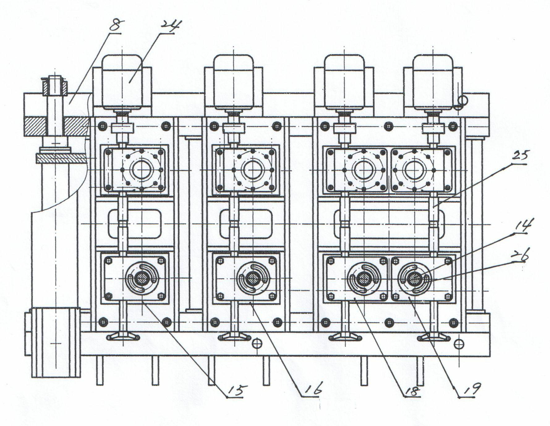 Stretching-bending straightening machine