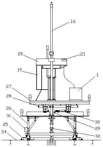 Multi-oil-cylinder lifting and rotation integrated type ocean hydraulic workover rig