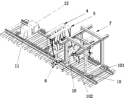 Rail lifting and quick sleeper-replacing machine