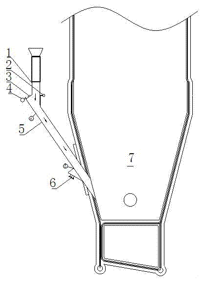 Improved coal sliding tube anti-blocking structure