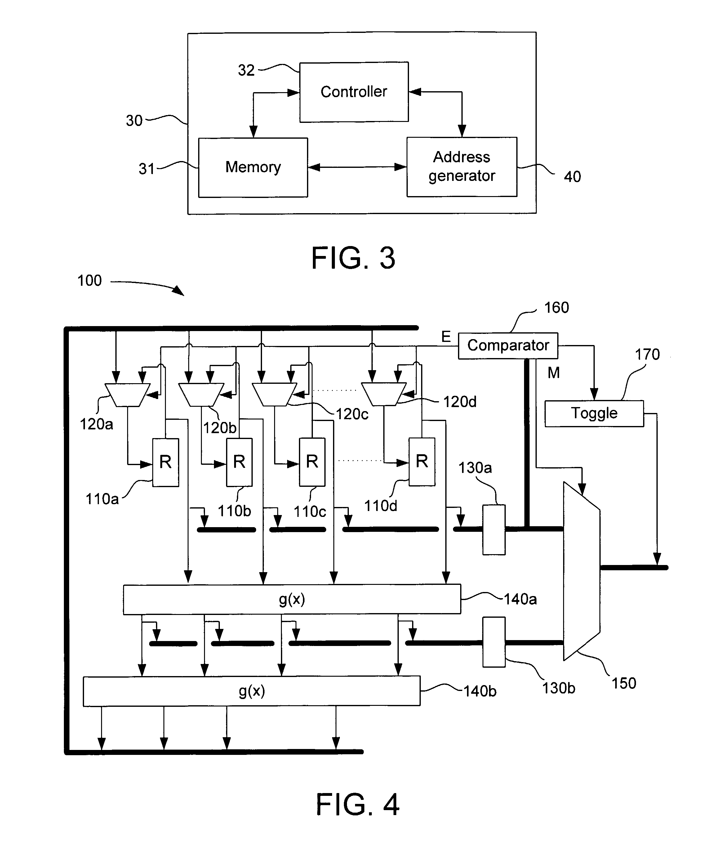 Address generator for an interleaver memory and a deinterleaver memory