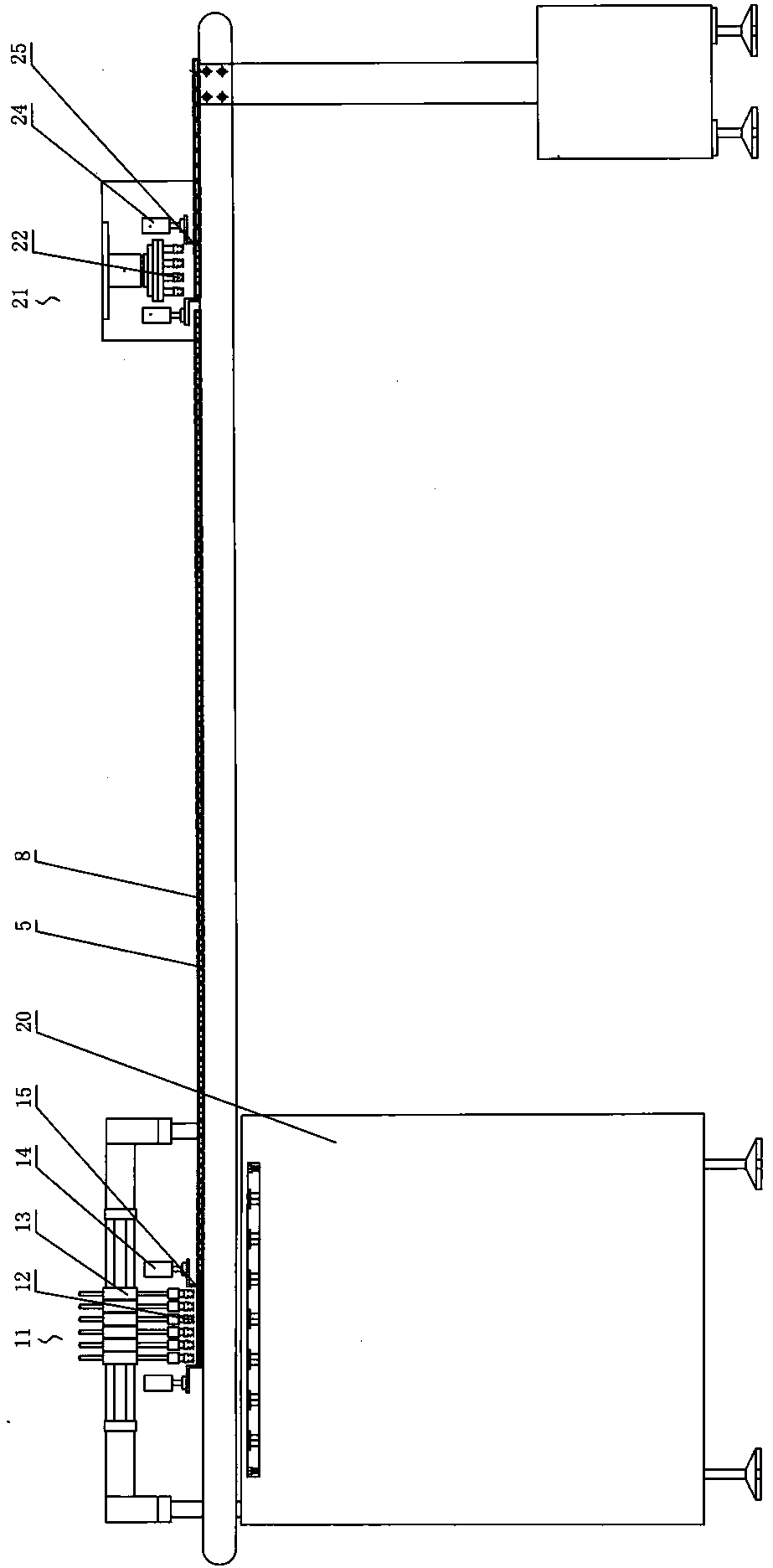 A feeding mechanism of a button battery packaging machine