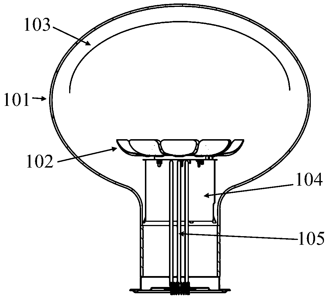 Double-focusing electrode for photomultiplier and photomultiplier