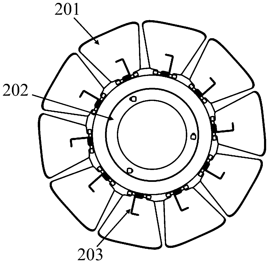 Double-focusing electrode for photomultiplier and photomultiplier