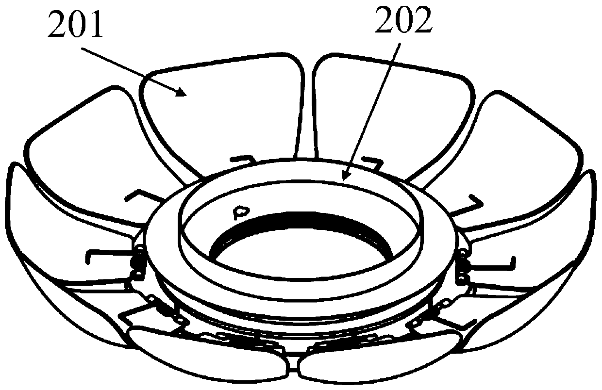 Double-focusing electrode for photomultiplier and photomultiplier