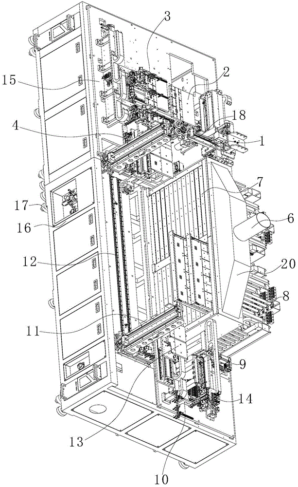 Automatic loading and unloading multi-layer baking curing dispensing machine