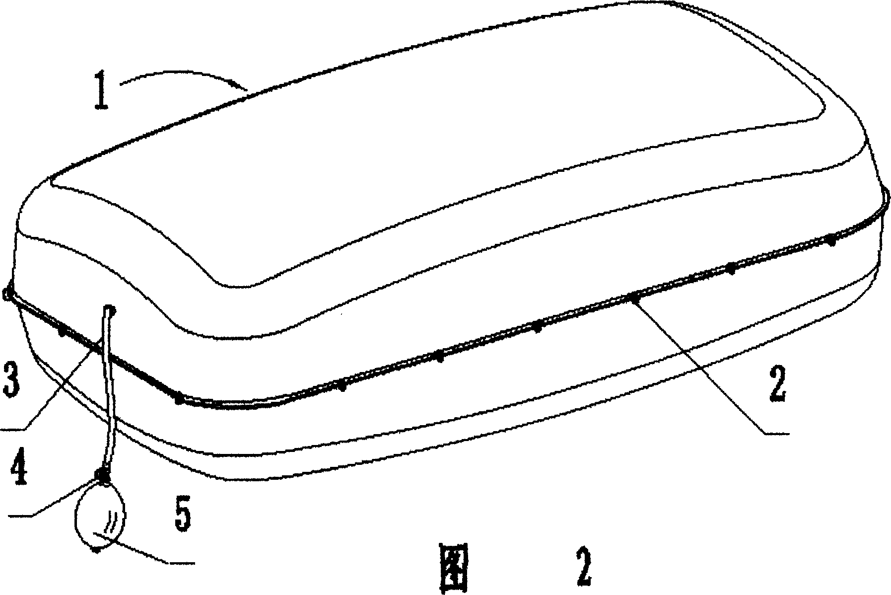 Suilcase having device for fixing luggage