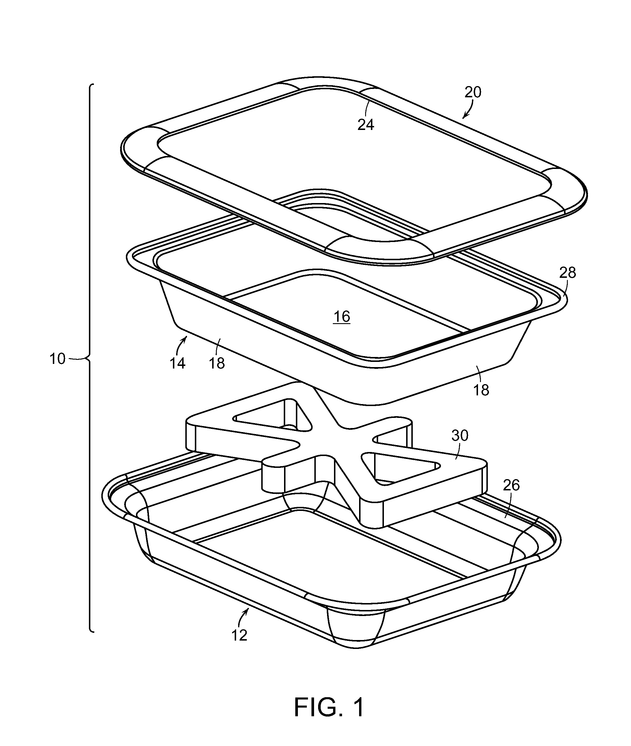 Decorative holder for serving/catering trays and tins