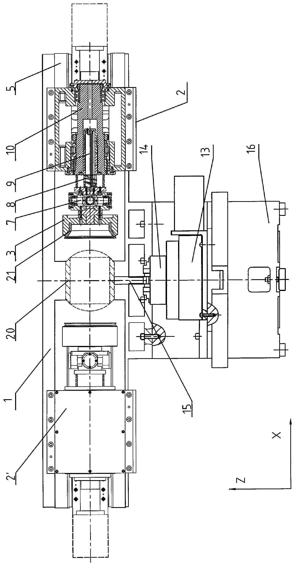 Machine tool for running-in process of ball and valve seat of ball valve