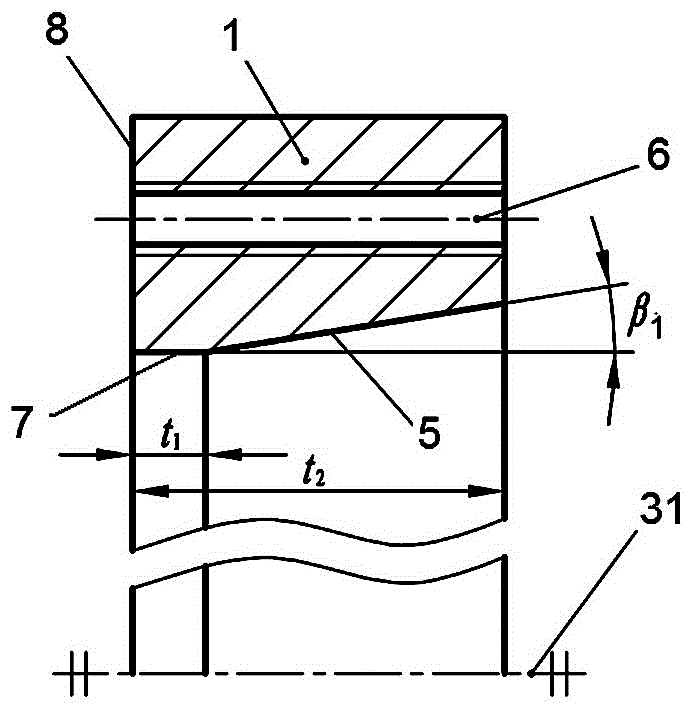 Taper sleeve type grinding device for machining inverted cone sealing ring