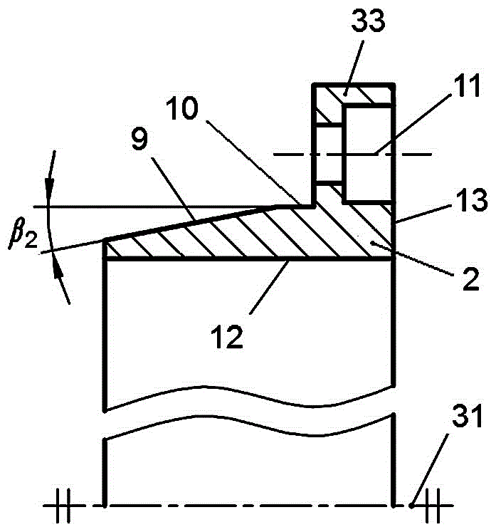 Taper sleeve type grinding device for machining inverted cone sealing ring