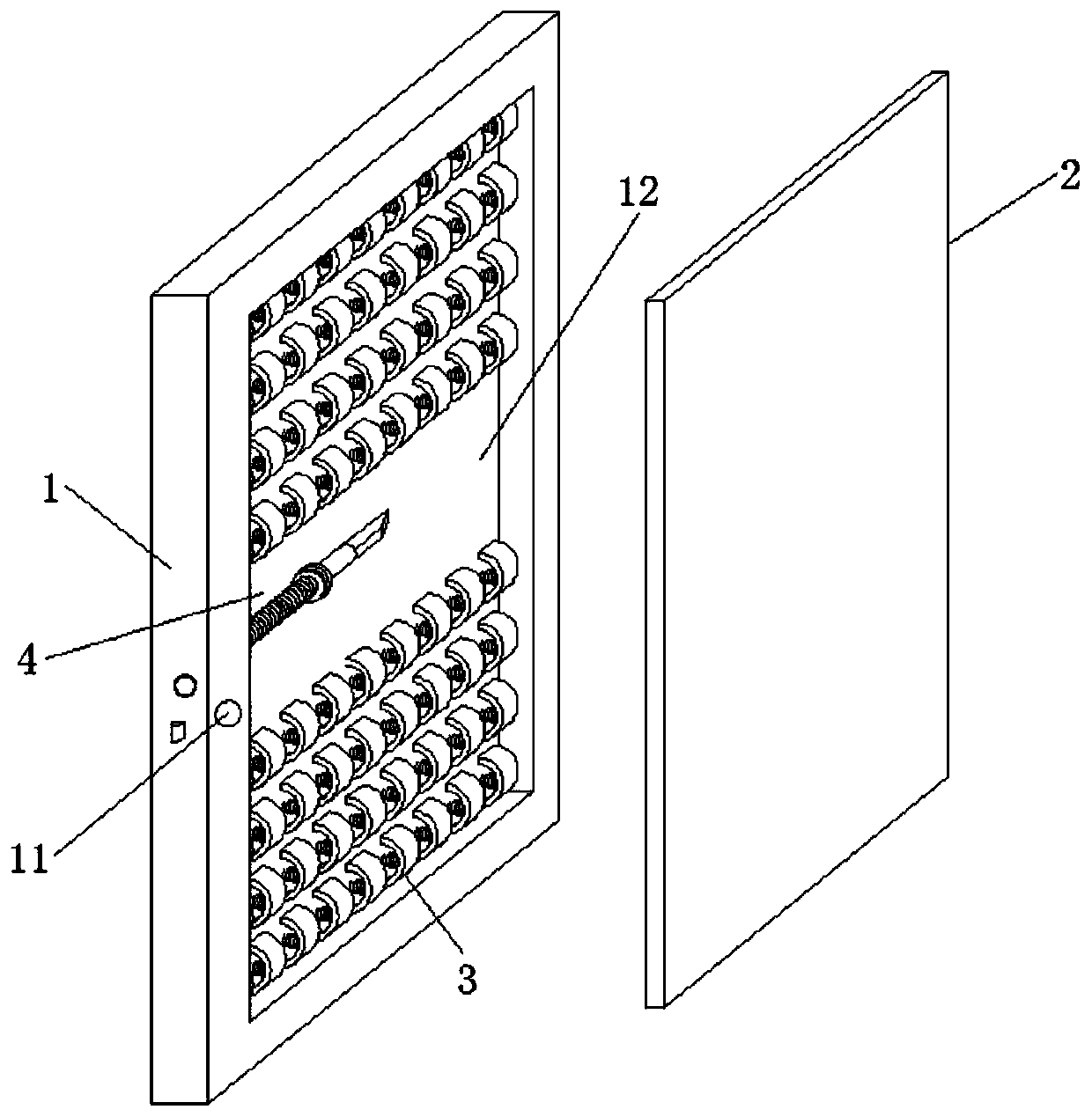 Wooden door with anti-collision structure