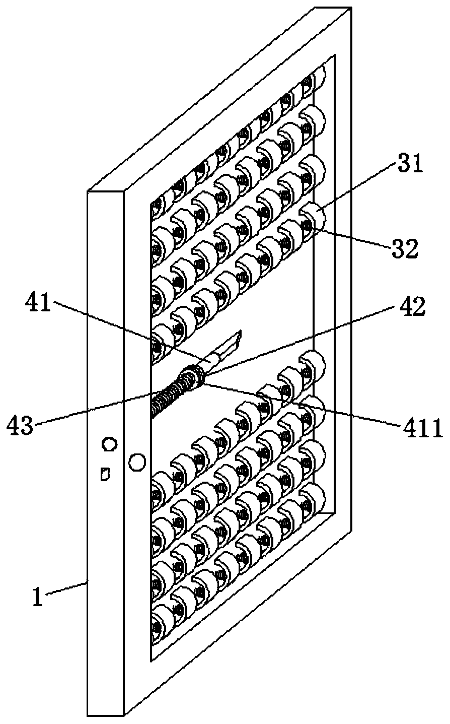 Wooden door with anti-collision structure