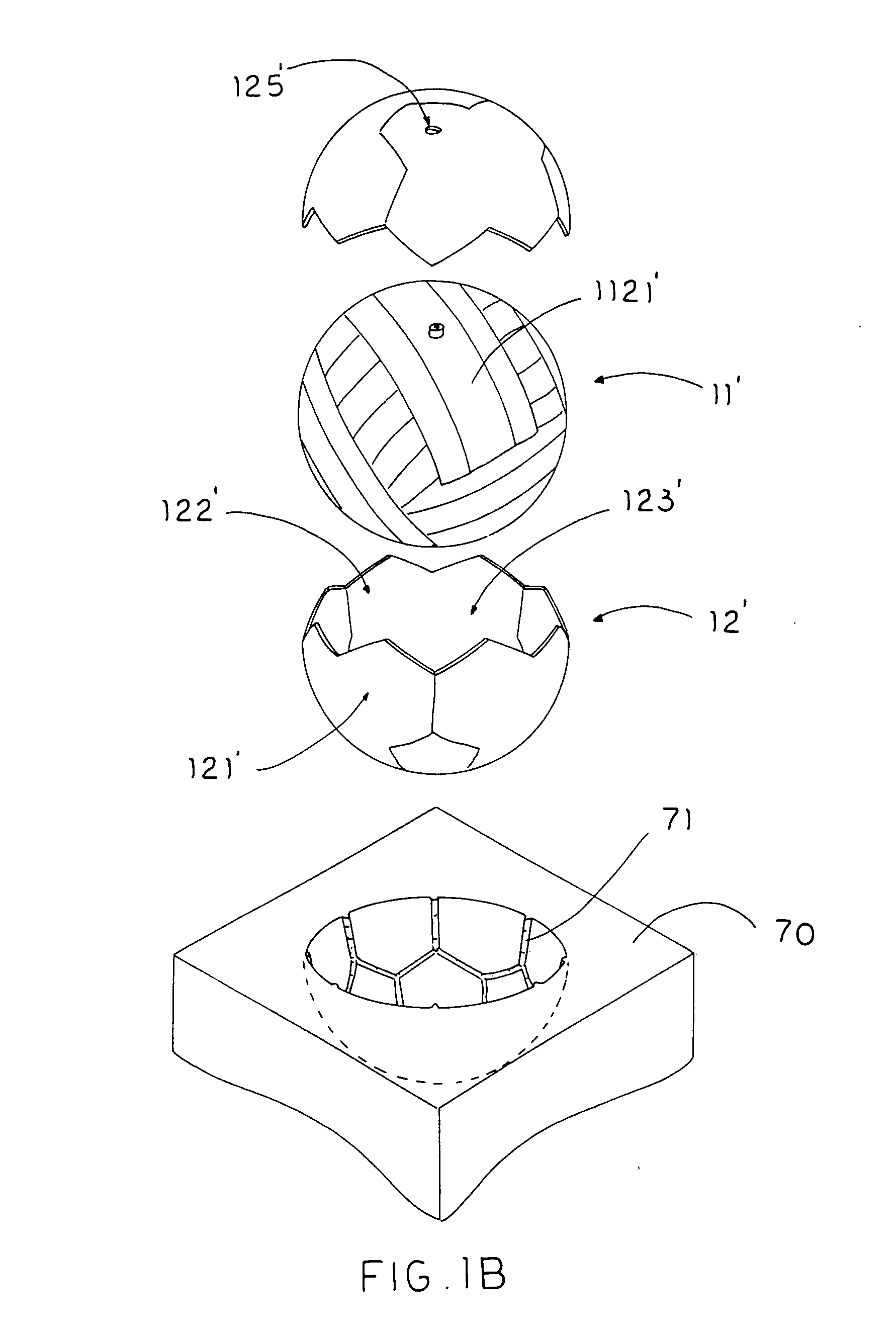 Sportsball with integral ball casing and bladder body