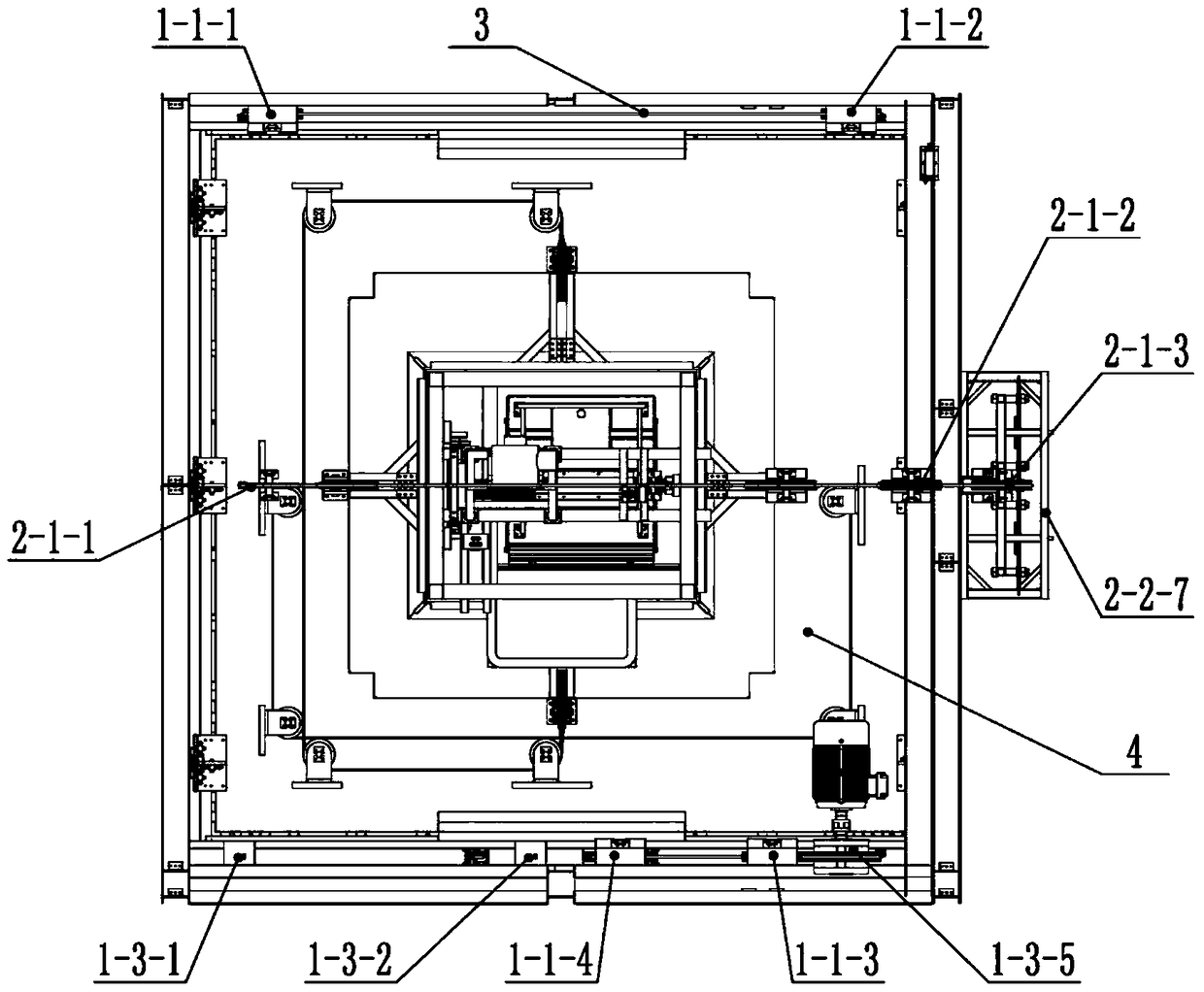 A longitudinal vibration simulation system and method of a lifting platform