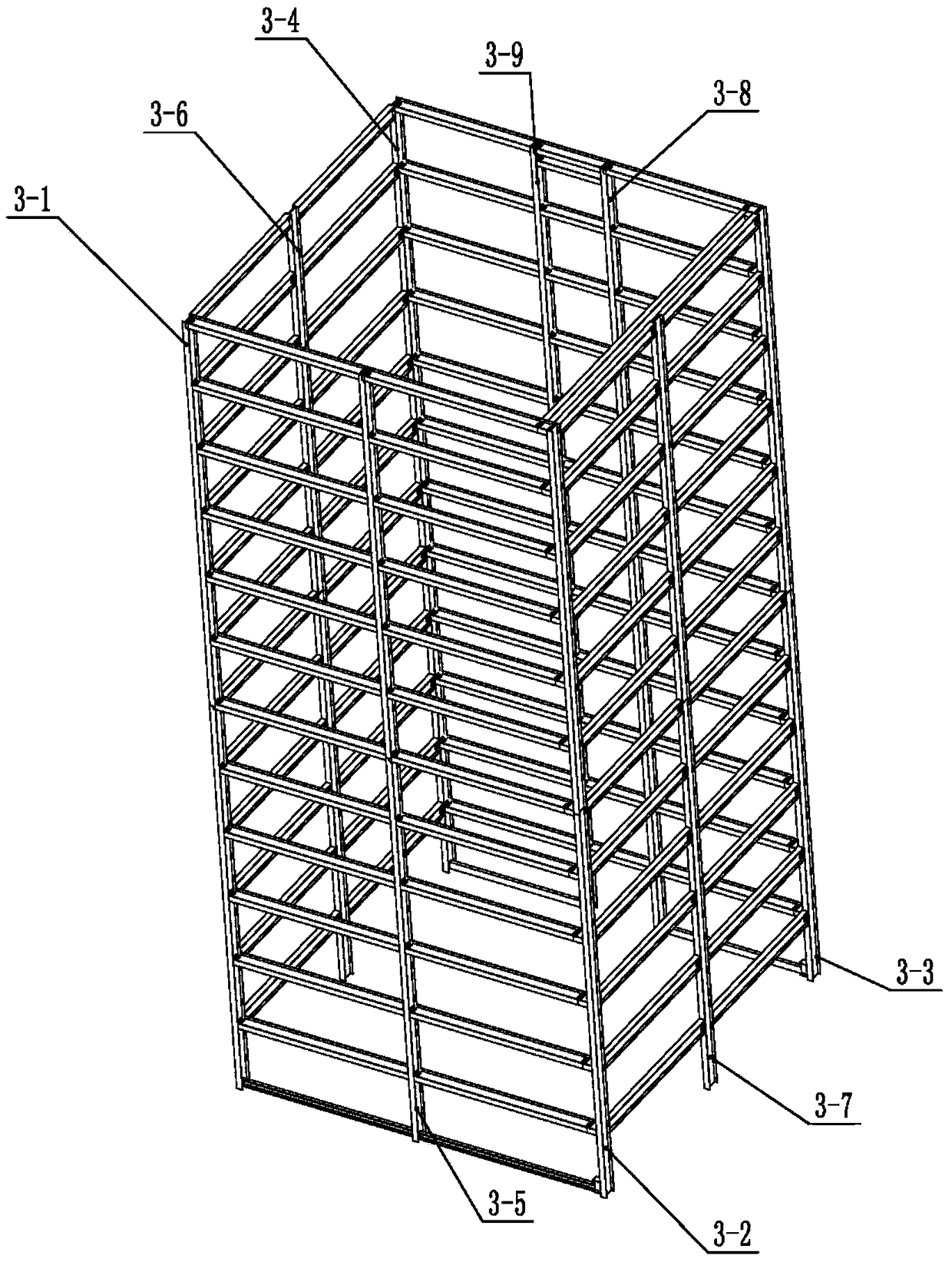 A longitudinal vibration simulation system and method of a lifting platform