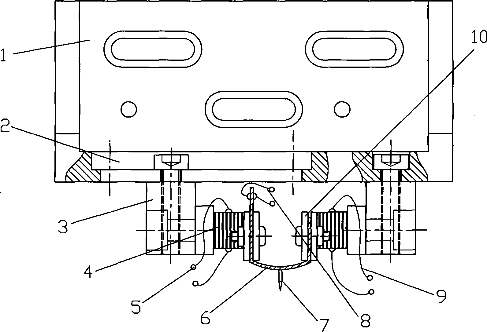 Tapping type high-sensitivity SPM feeler based on PVDF and measurement method