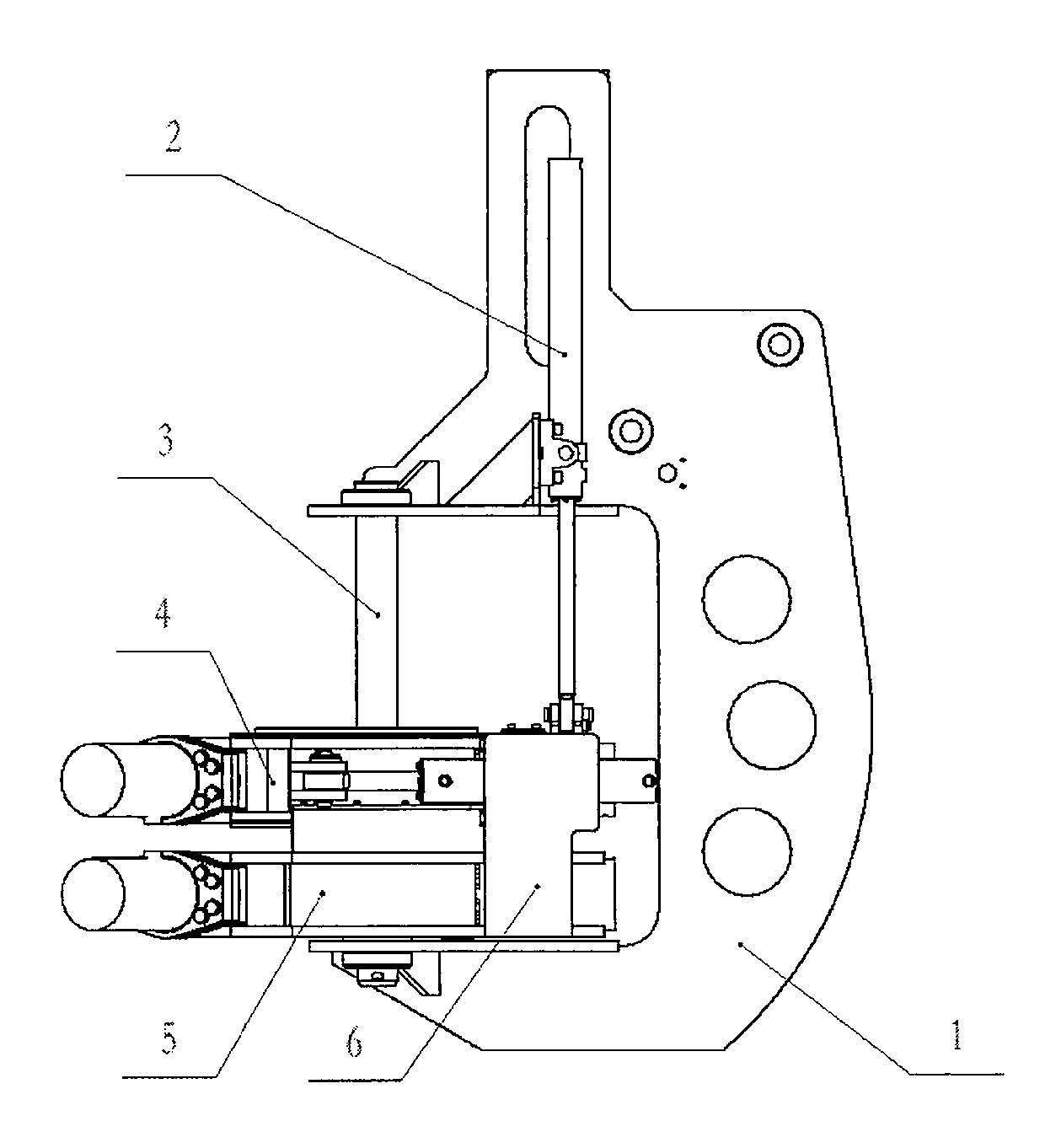 Clamping and unscrewing device for iron driller