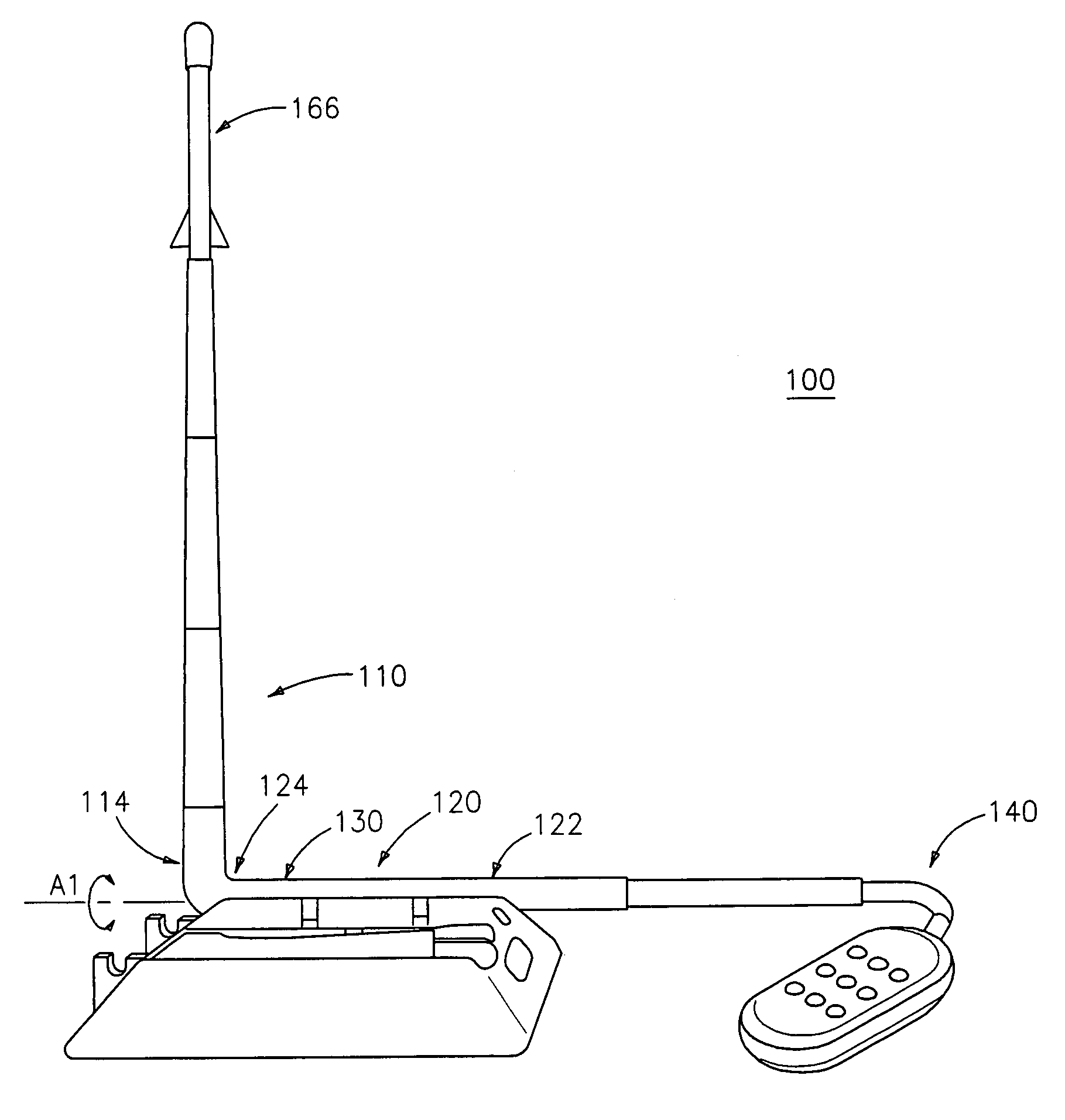 Toy rocket launch pad with directional safety valve