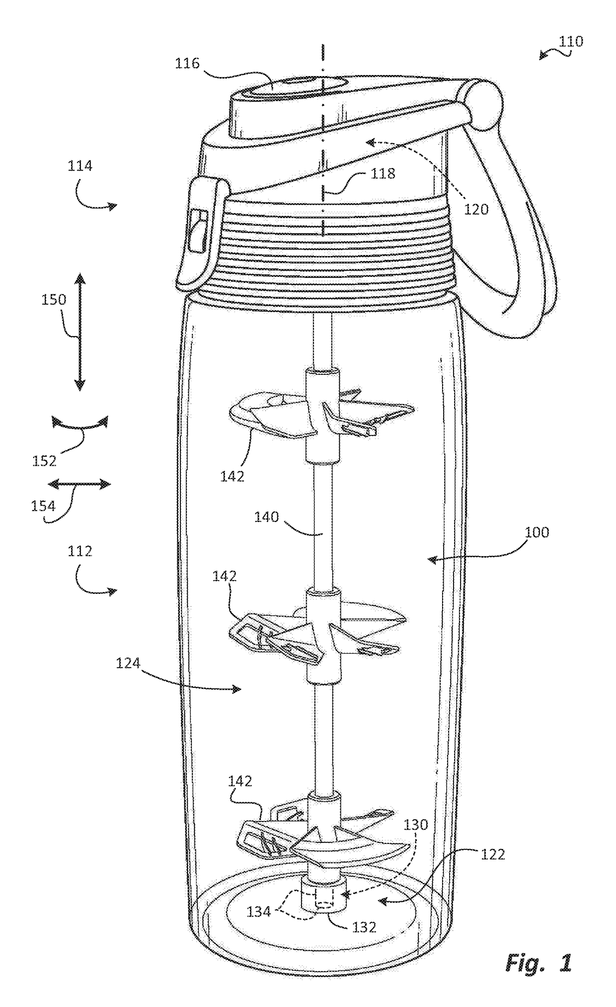 Whisk mixing systems within a container