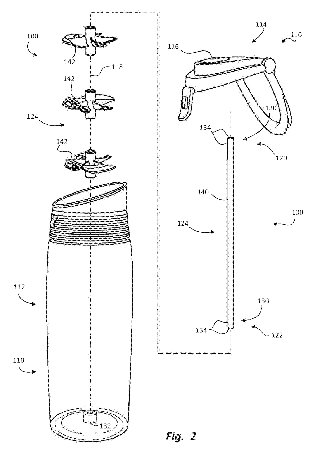 Whisk mixing systems within a container