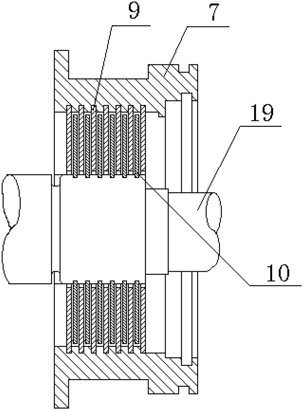 Transmission shaft braking wet multi-disc brake for driving axle