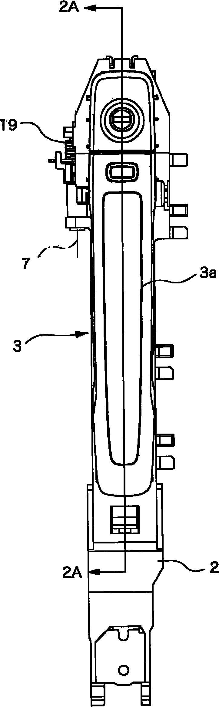 Vehicle door handle unit