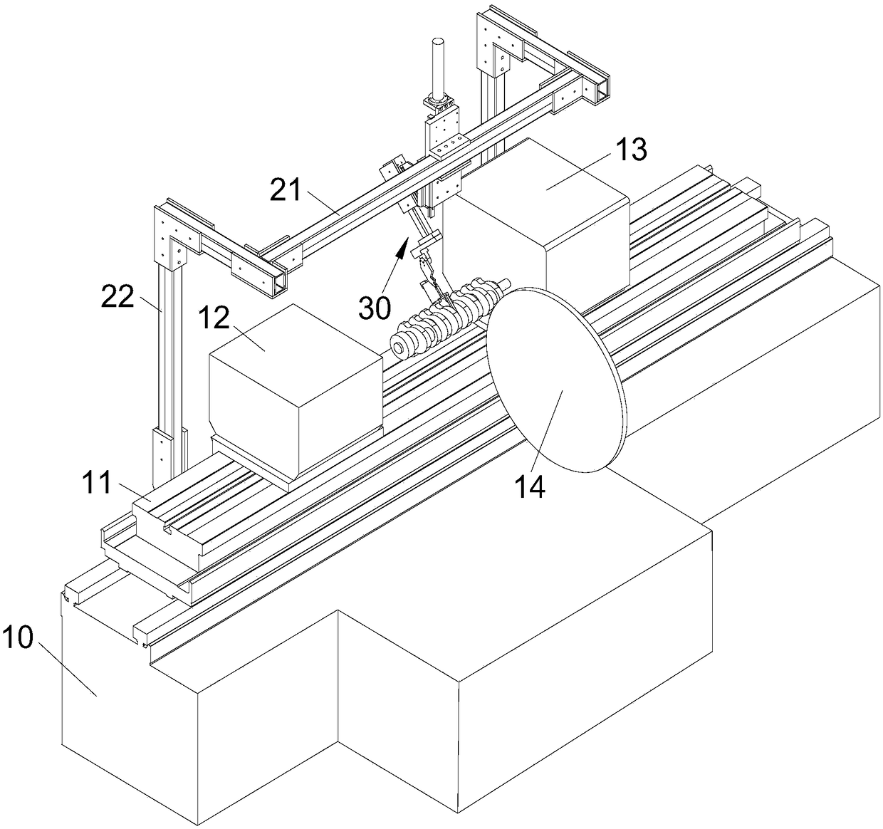 Online detection mechanism of crankshaft grinding machines