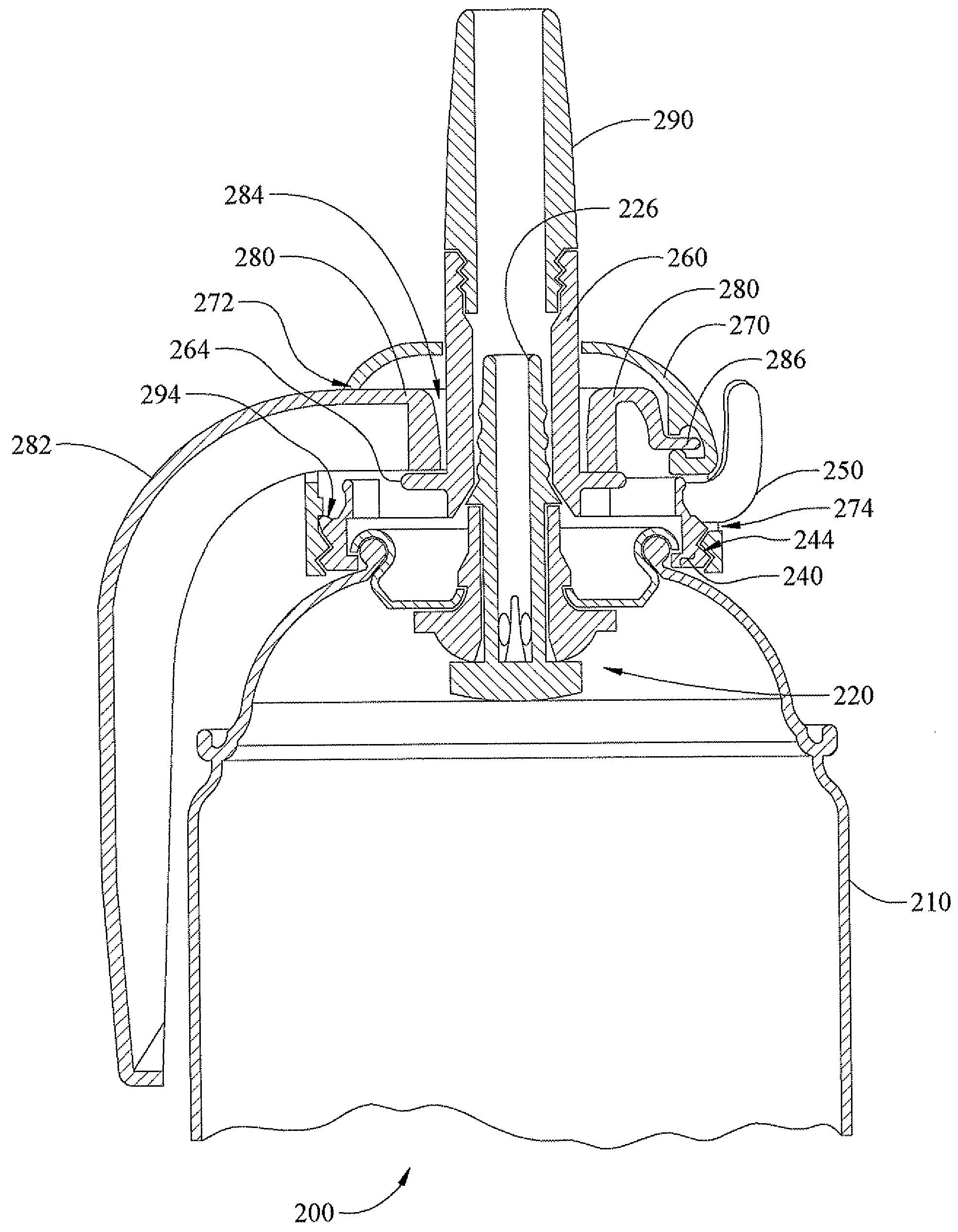 Aerosol can valve and cover assembly