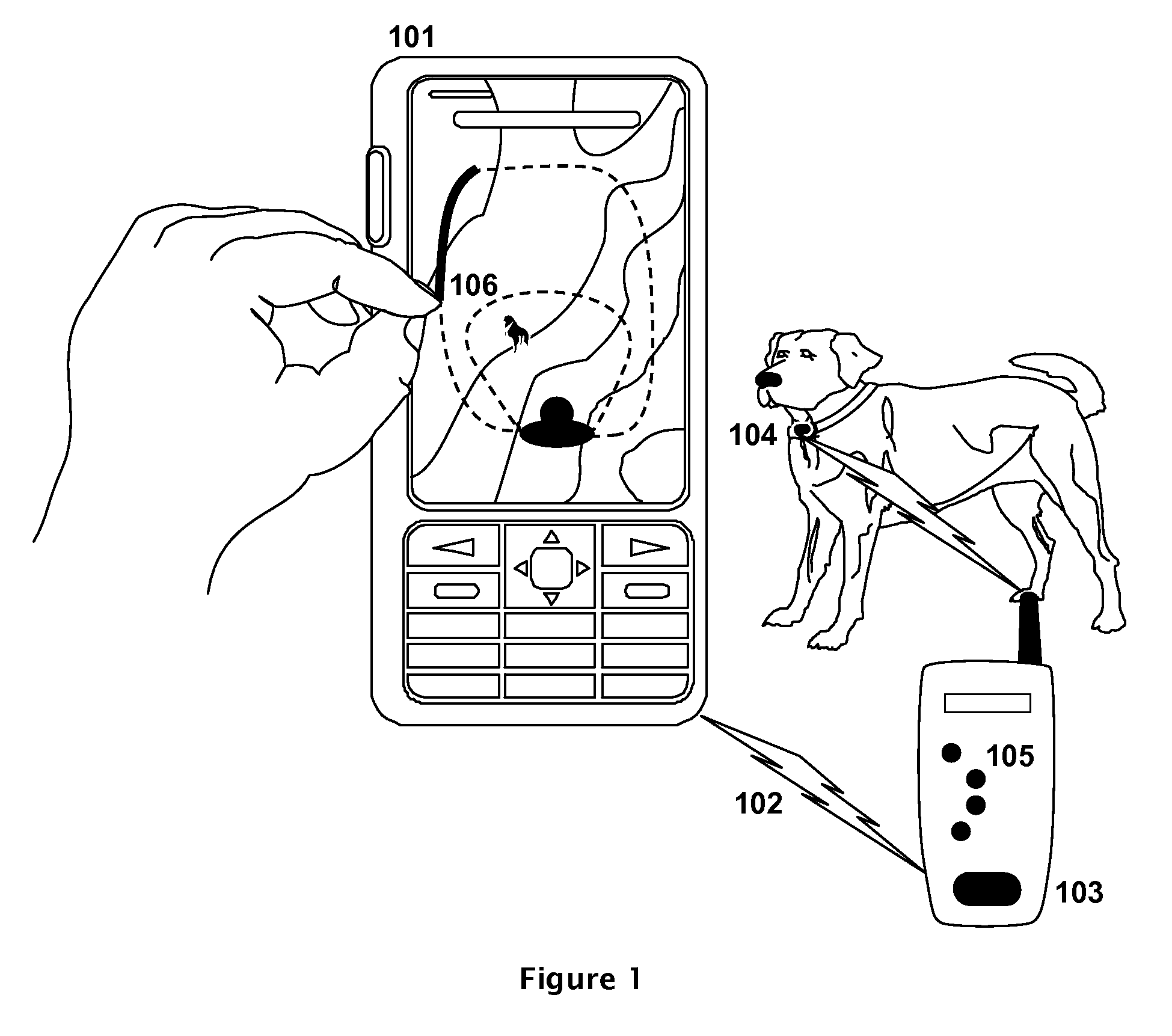 Traveling invisible electronic containment perimeter&mdash;method and apparatus