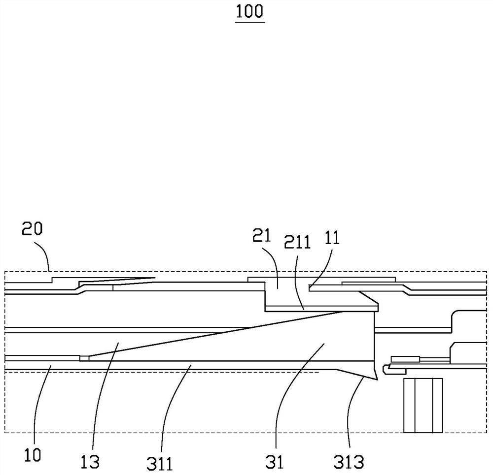 Side cover clamping structure and case