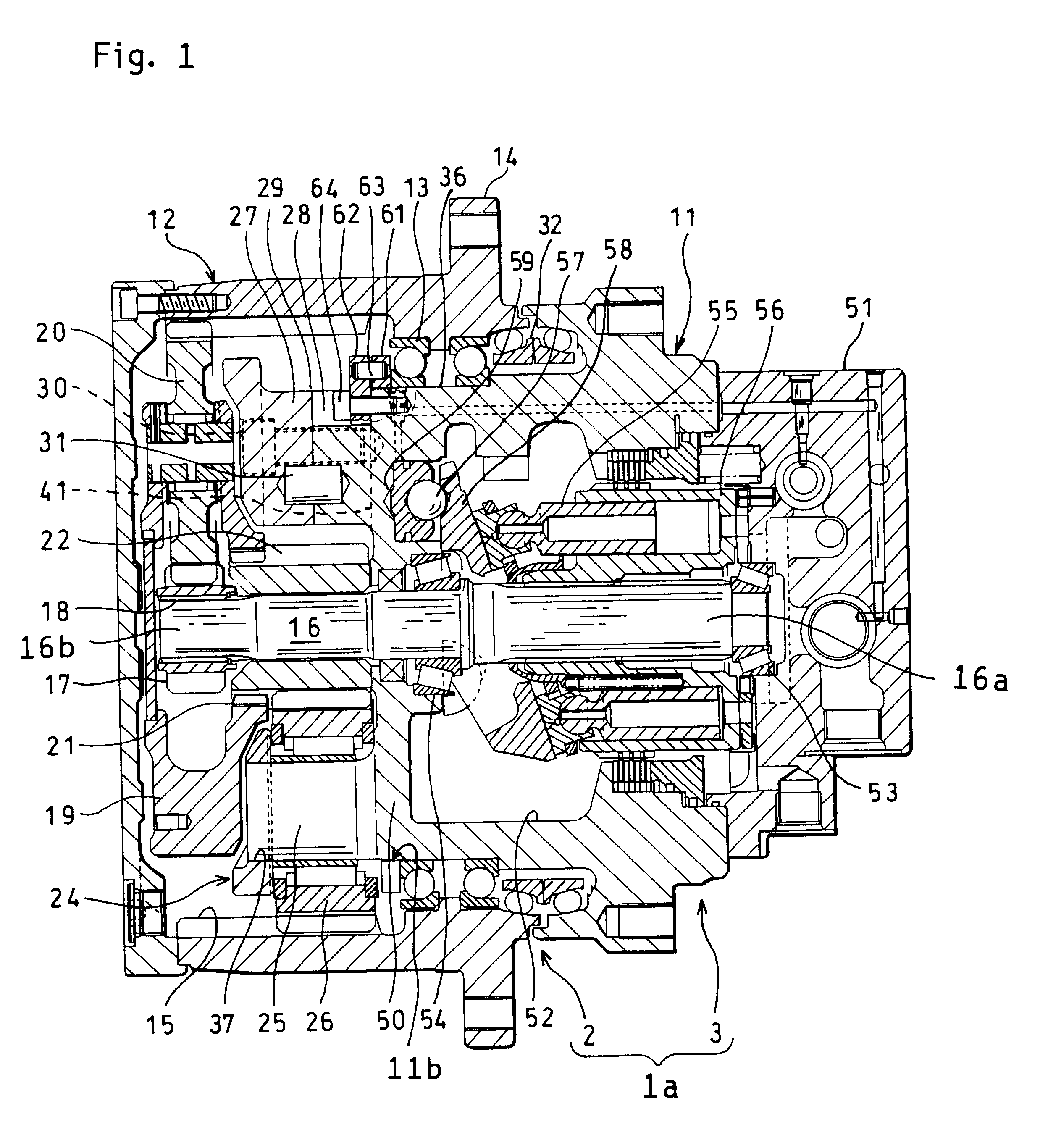 Driving unit that comprises a hydraulic motor and a reduction gear