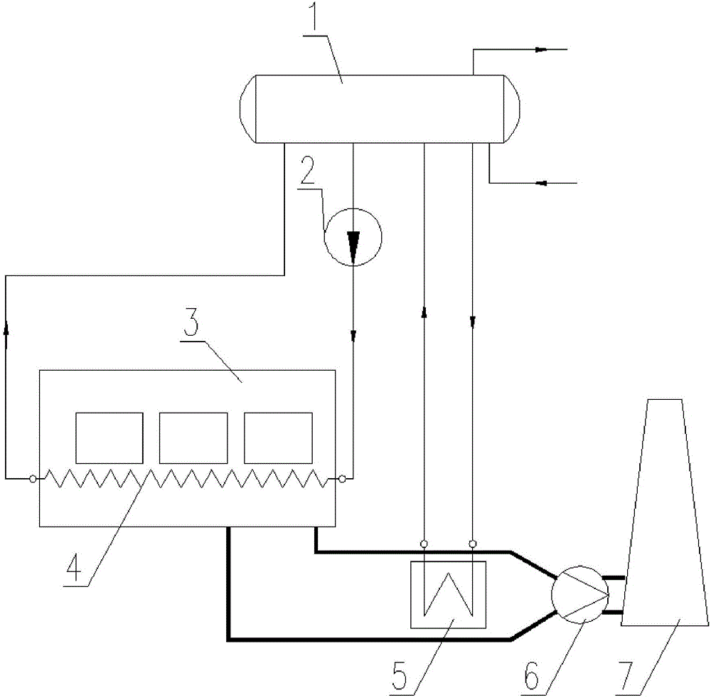 Heating furnace waste heat combined cycle recovery system