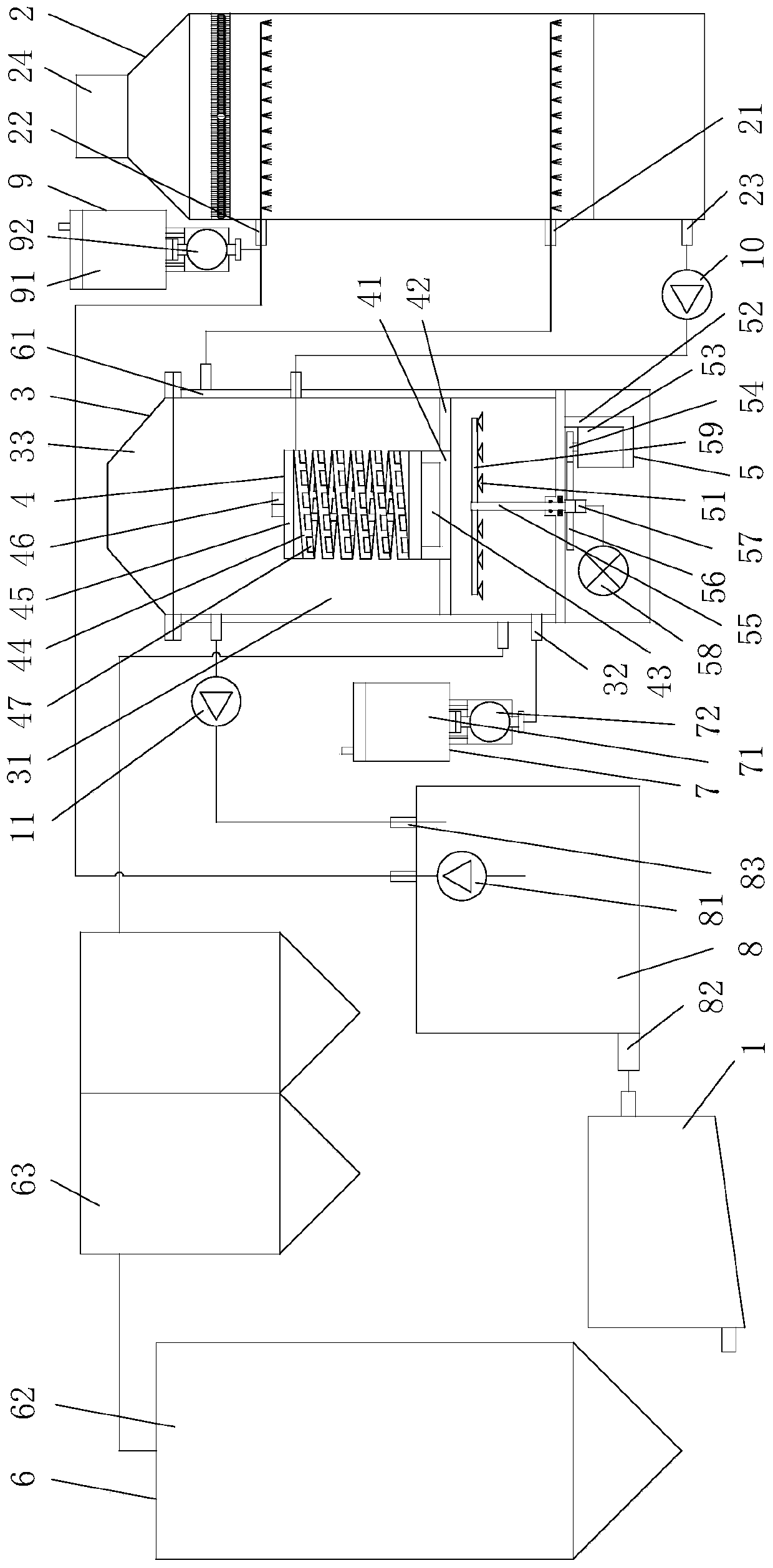 Desulfurization waste liquid treatment and reuse system and method