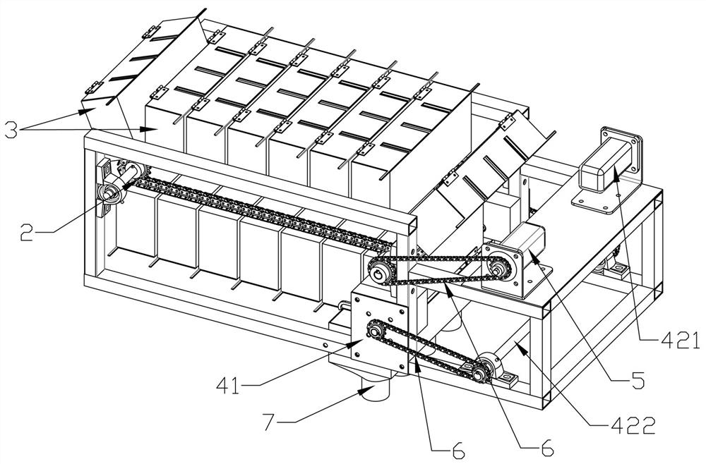 Chain grate type automatic seed feeding device of large-grain size plot seeder