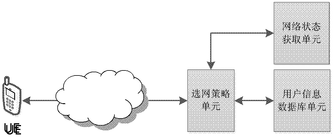 Access network selection method, user equipment, system and network selection strategy unit