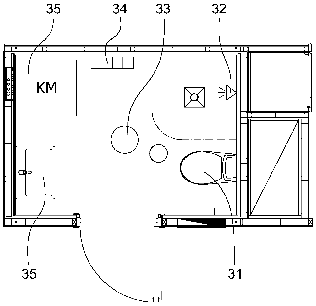 Modularized integrated restroom box