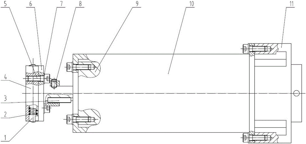 Special terminal actuator for industrial robot for grabbing and screwing steel-drum large-thread cover