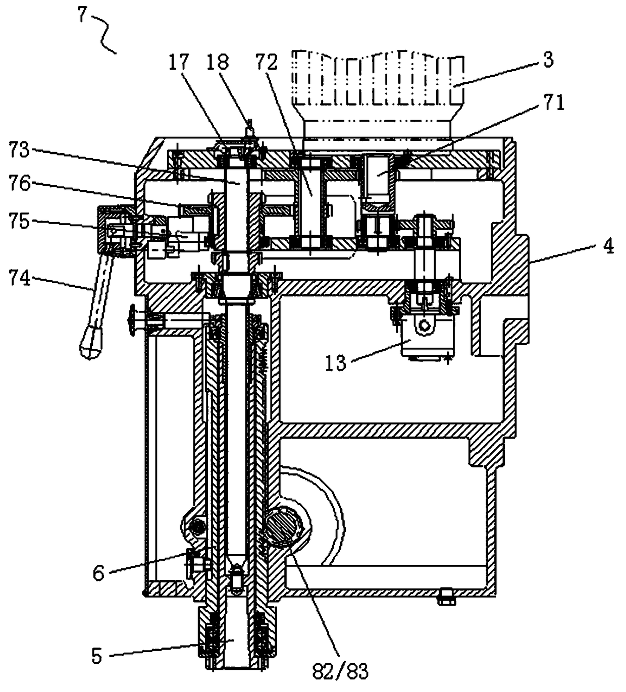 Frequency conversion stepless speed variation cylindrical vertical drill capable of precisely controlling drill depth