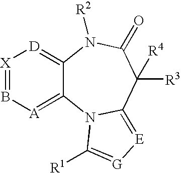 Tetraazabenzo[e]azulene derivatives and analogs thereof