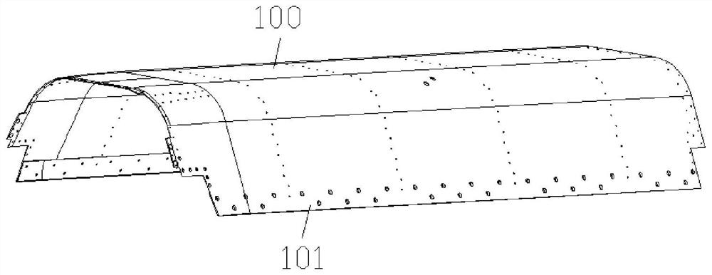 Cabin section split reinforcing structure