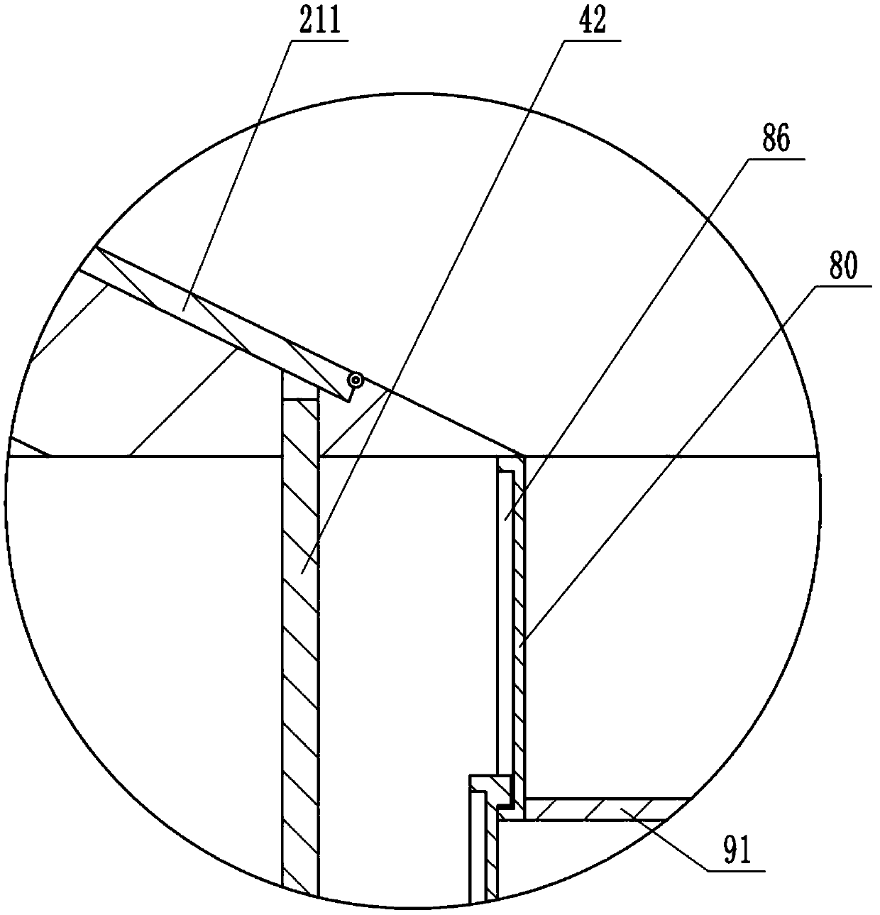 Slag discharge structure of secondary combustor