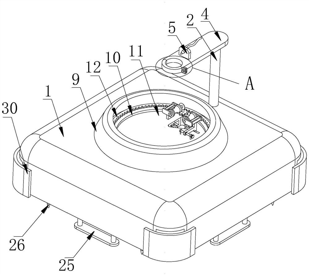 Supporting device for installing cast-in-situ bored pile concrete pouring guide pipe and using method of supporting device