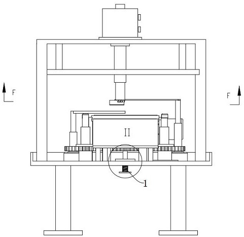 Self-locking integrated claw type residual piece removing and punching device for automobile parts