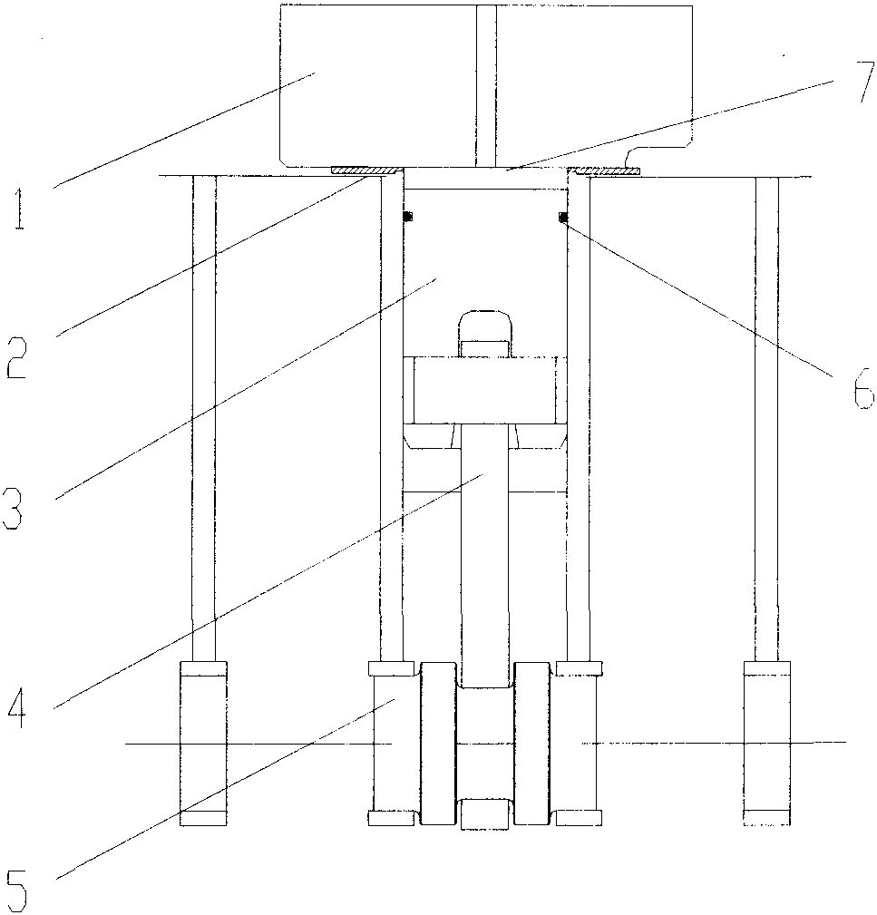 An engine block test load application device