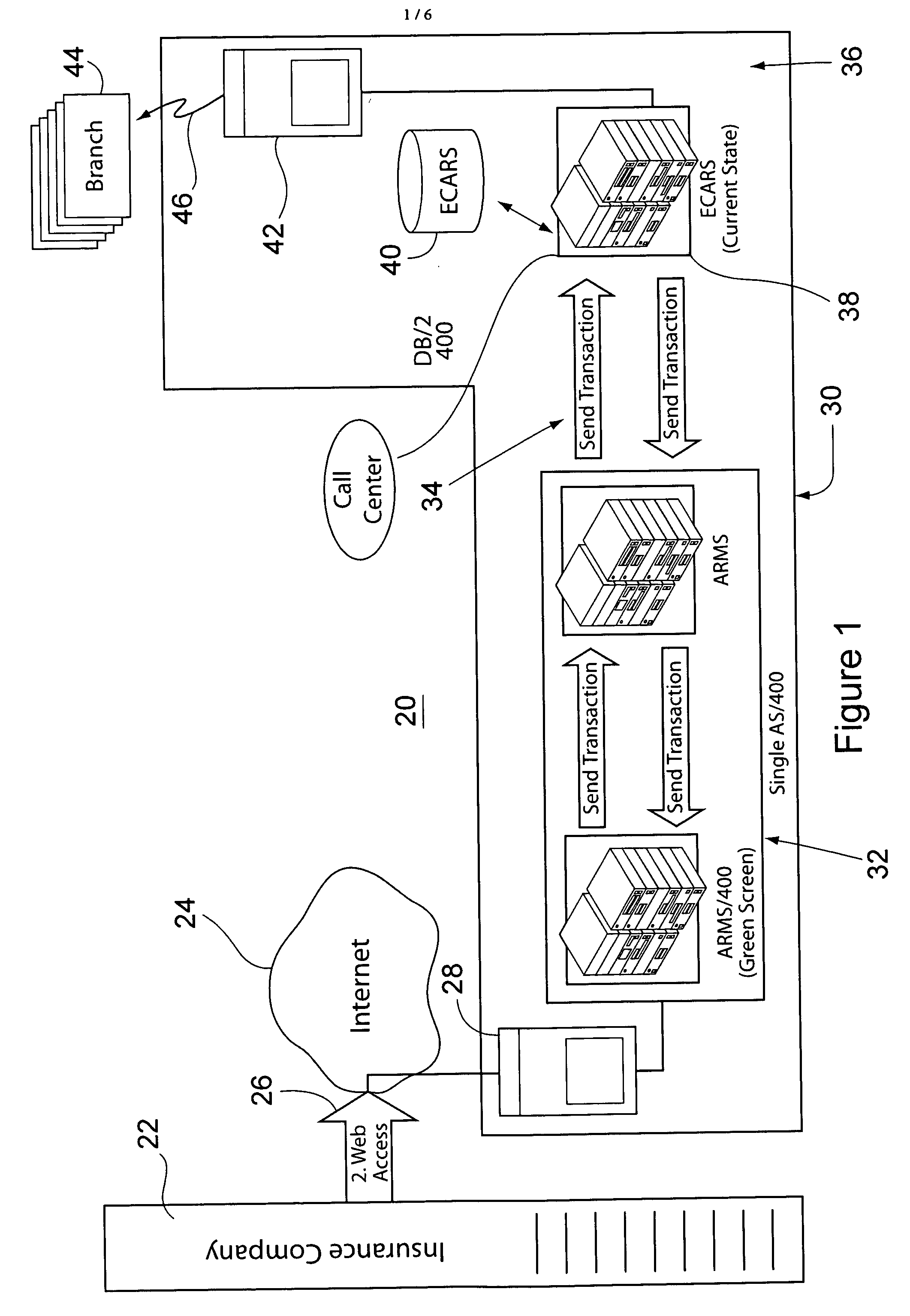 Business to business computer system for communicating and processing rental car reservations using web services